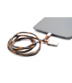 BOOMPODS CABLE RETRO TRENZADO 1M NARANJA -Duke Fotografia boompods cable retro trenzado 1m naranja boompods 2