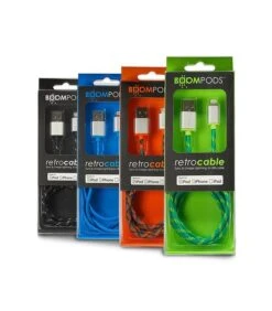 BOOMPODS CABLE RETRO TRENZADO 1M NARANJA -Duke Fotografia boompods cable retro trenzado 1m naranja boompods 3