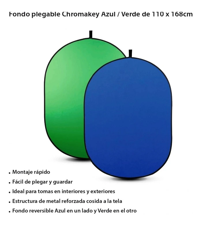 FOTIMA FONDO PLEGABLE 110X168CM AZUL/VERDE CHROMA 3 FOTIMA FONDO PLEGABLE 110X168CM AZUL/VERDE CHROMA