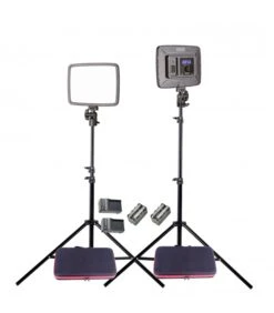 FOTIMA KIT ESTUDIO PANEL MICROLED BICOLOR 2 FTL-24B+BAT F750 + 2 PIE DE ESTUDIO 200CM