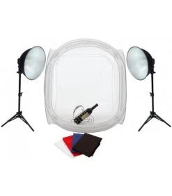 FOTIMA KIT MINI ESTUDIO 60X60 + 2 FOCOS 45W