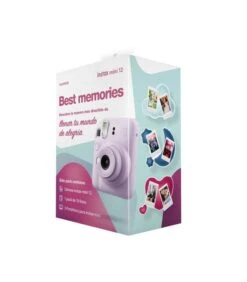FUJIFILM CAMARA MINI INSTAX 12 KIT COLOR LILAC + PAPEL 10 FOTOS + 3 PORTARA RETRATOS