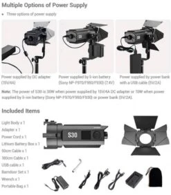 GODOX FOCUSING LED LIGHT S30 (3 LUCES MÁS ACCESORIOS) 16 GODOX FOCUSING LED LIGHT S30 (3 LUCES MÁS ACCESORIOS) -Duke Fotografia godox focusing led light s30 3 luces mas accesorios godox 6