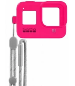 GOPRO SLEEVE(FUNDA) + LANYARD(CORREA) ACSST-011 - FUCSIA - HERO7 / 6/5 Y HERO 2018
