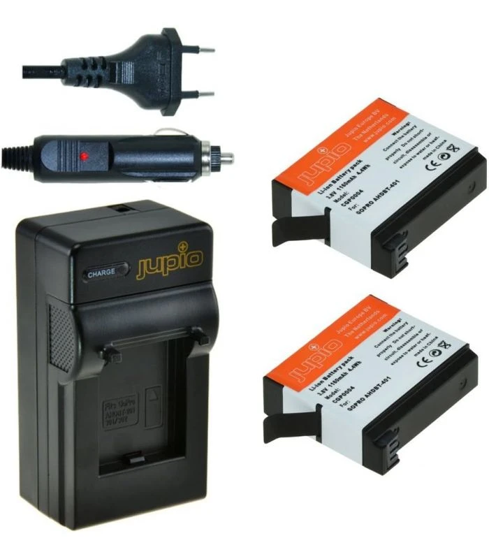 JUPIO BATERIA GOPRO 2X AHDBT-401 + CARGADOR 3 JUPIO BATERIA GOPRO 2X AHDBT-401 + CARGADOR