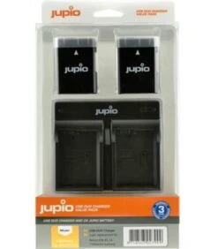 JUPIO KIT CARGADOR DUAL USB + 2 BATERIAS EN-EL14A 1100MAH (CNI1003)