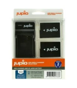JUPIO KIT CARGADOR USB + 2 BATERIAS DMW-BLC12E 1200MAH (CPA1001)