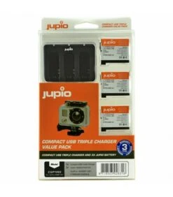 JUPIO KIT GOPRO CARGADOR 3USB + 3 BATERIAS AHDBT-401 HERO4