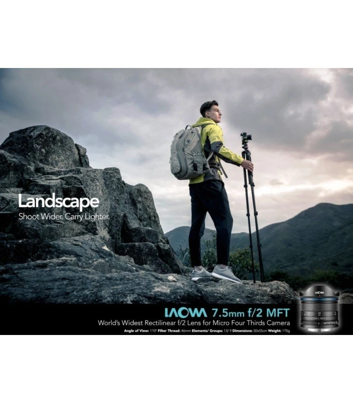 LAOWA 7.5MM F/2 MFT - VERSION ULTRA LIGERO (150gms.) NEGRA 3 LAOWA 7.5MM F/2 MFT - VERSION ULTRA LIGERO (150gms.) NEGRA