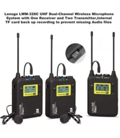 LENSGO MICROFONO SISTEMA WIRELESS 328C PRO 2TX+1 RX