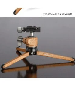 LEOFOTO MT-01 + LH25 MINI TRIPODE + ROTULA DE ROLA /ALUMINIO ACABADO MADERA