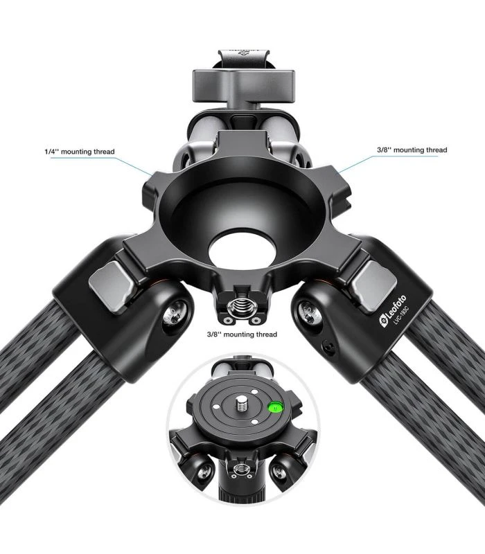 LEOFOTO TRIPODE CARBONO DOBLE TUBO LVC-193C+BV-15 6 LEOFOTO TRIPODE CARBONO DOBLE TUBO LVC-193C+BV-15 - Imagen 4