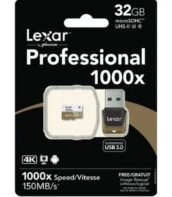 LEXAR MICRO SDHC 32 GB 150M/S + LECTOR USB 3.0 -Duke Fotografia lexar micro sdhc 32 gb 150m s lector usb 30 lexar 1