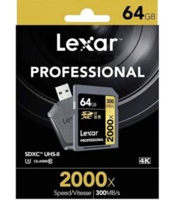 LEXAR SDXC 64 GB 300M/S + LECTOR USB 3.0 -Duke Fotografia lexar sdxc 64 gb 300m s lector usb 30 lexar 1
