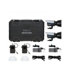 NANLITE KIT 2 FOCO FC-120B BI-COLOR + BATERIA GRIP
