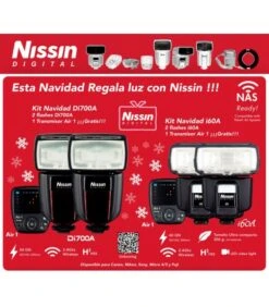 NISSIN KIT 2 DI700A NIKON 2FLASHES + TRANSMISOR AIR 1