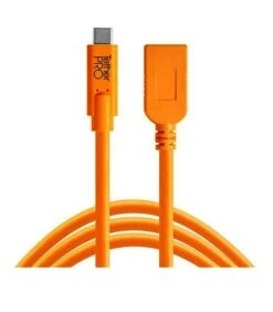 TETHERPRO USB TYPE-C A USB TYPE-A EXTENSION CABLE (15 'NARANJA)